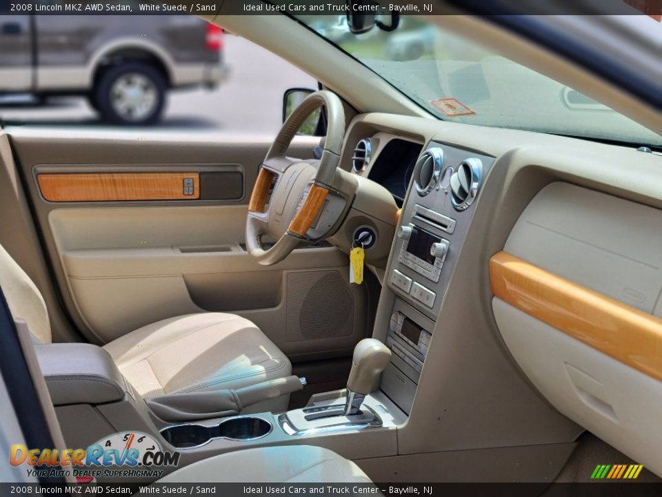 2008 Lincoln MKZ AWD Sedan White Suede / Sand Photo #10