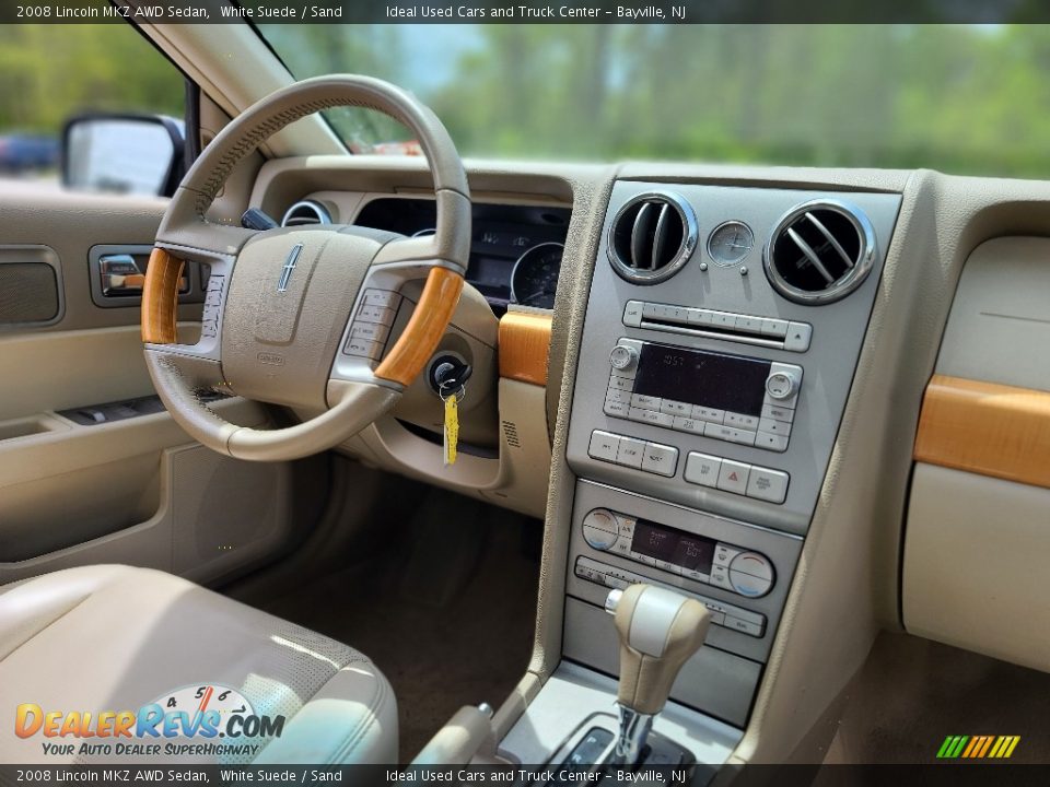 2008 Lincoln MKZ AWD Sedan White Suede / Sand Photo #11