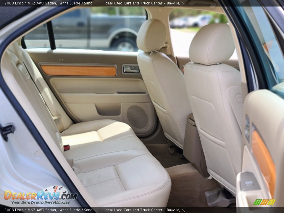 2008 Lincoln MKZ AWD Sedan White Suede / Sand Photo #12