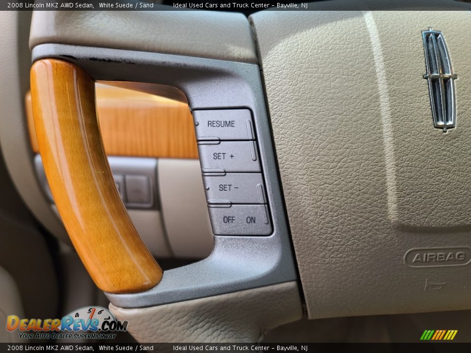 2008 Lincoln MKZ AWD Sedan White Suede / Sand Photo #21
