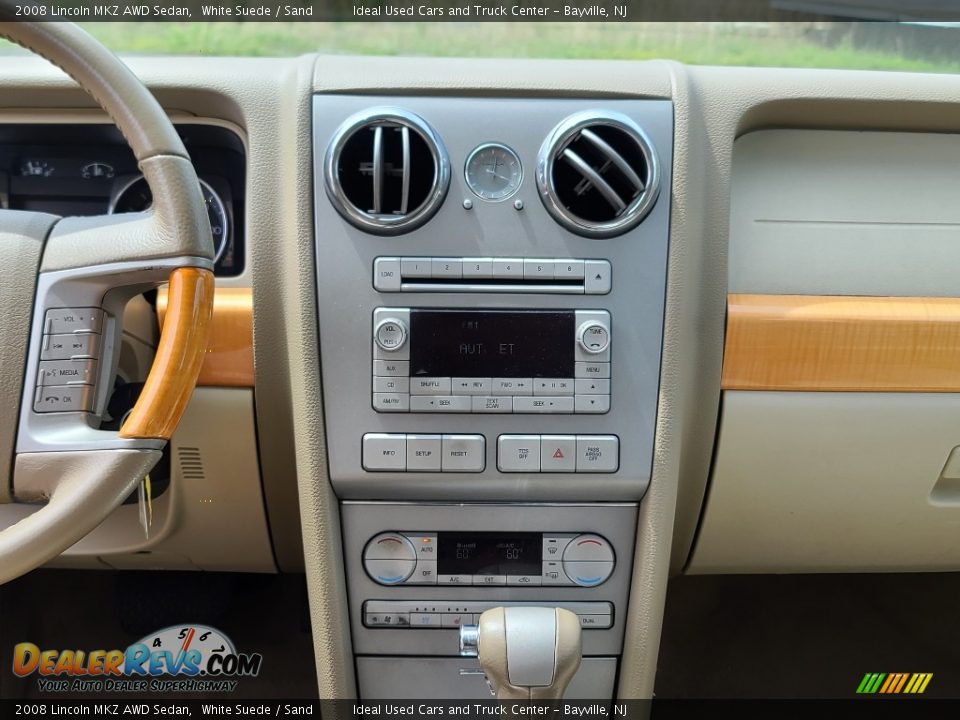2008 Lincoln MKZ AWD Sedan White Suede / Sand Photo #22