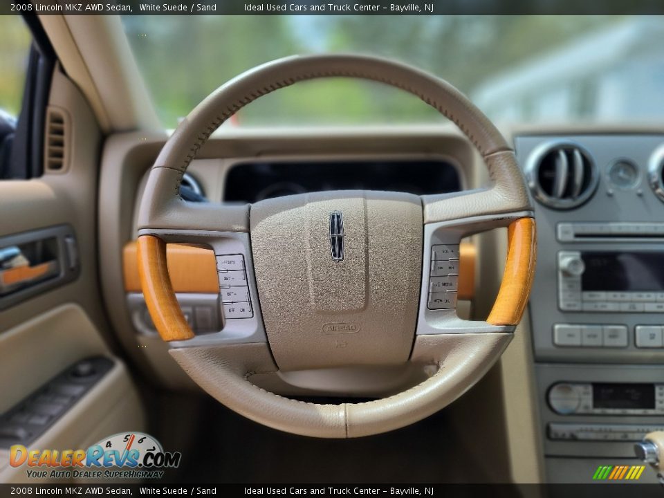 2008 Lincoln MKZ AWD Sedan White Suede / Sand Photo #23