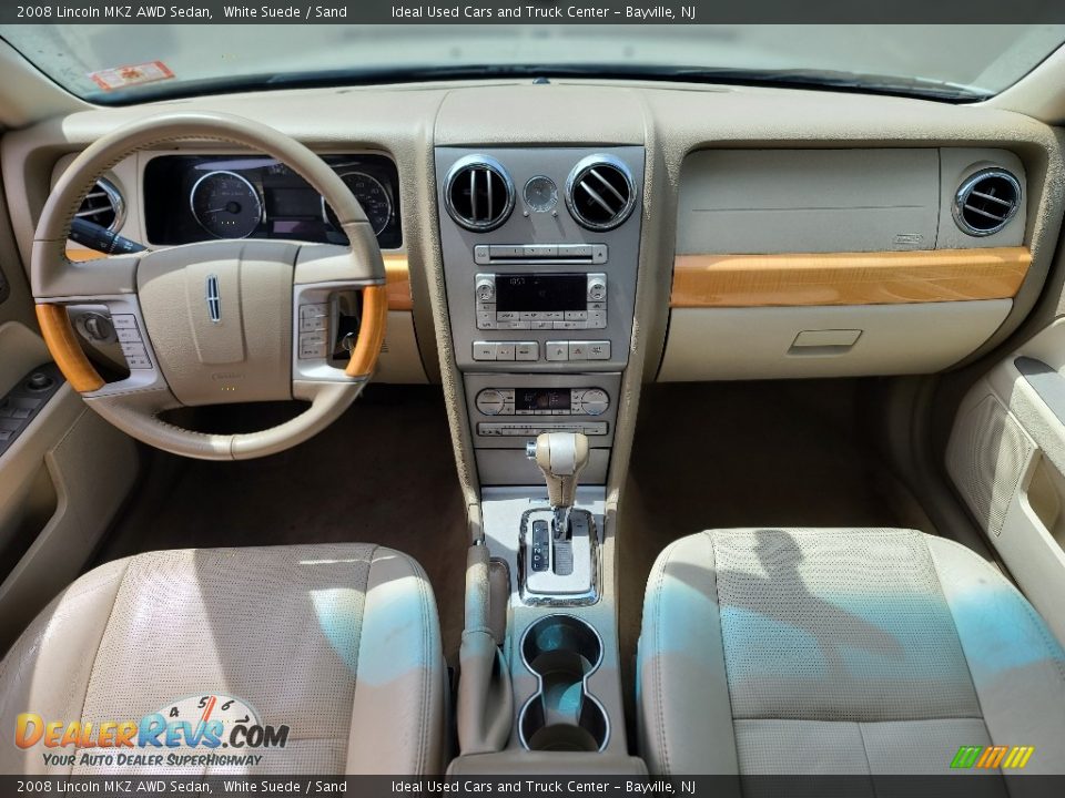 2008 Lincoln MKZ AWD Sedan White Suede / Sand Photo #25