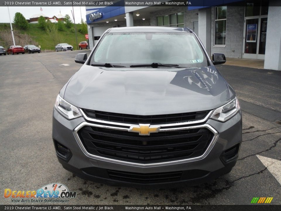 2019 Chevrolet Traverse LS AWD Satin Steel Metallic / Jet Black Photo #4