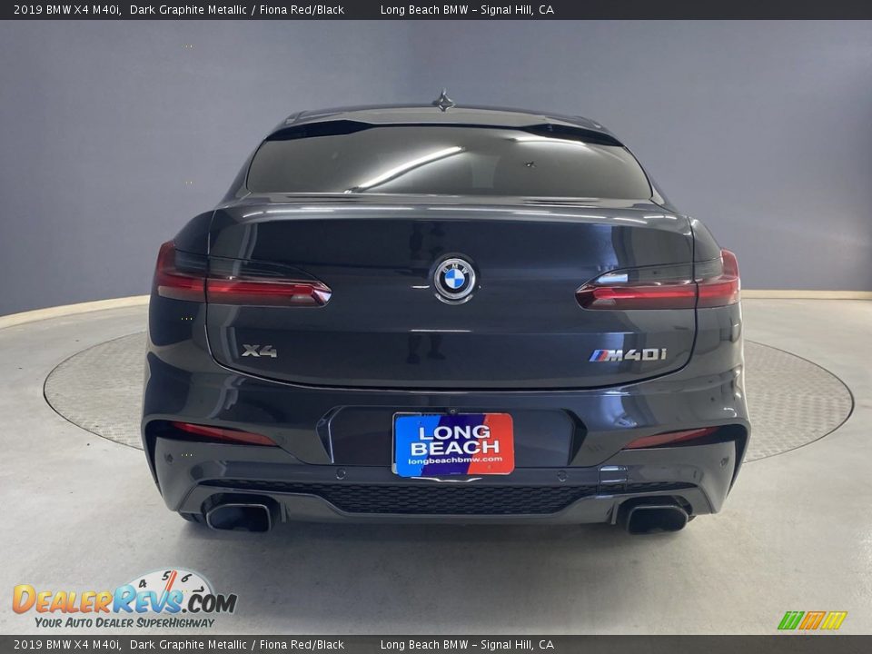 2019 BMW X4 M40i Dark Graphite Metallic / Fiona Red/Black Photo #4