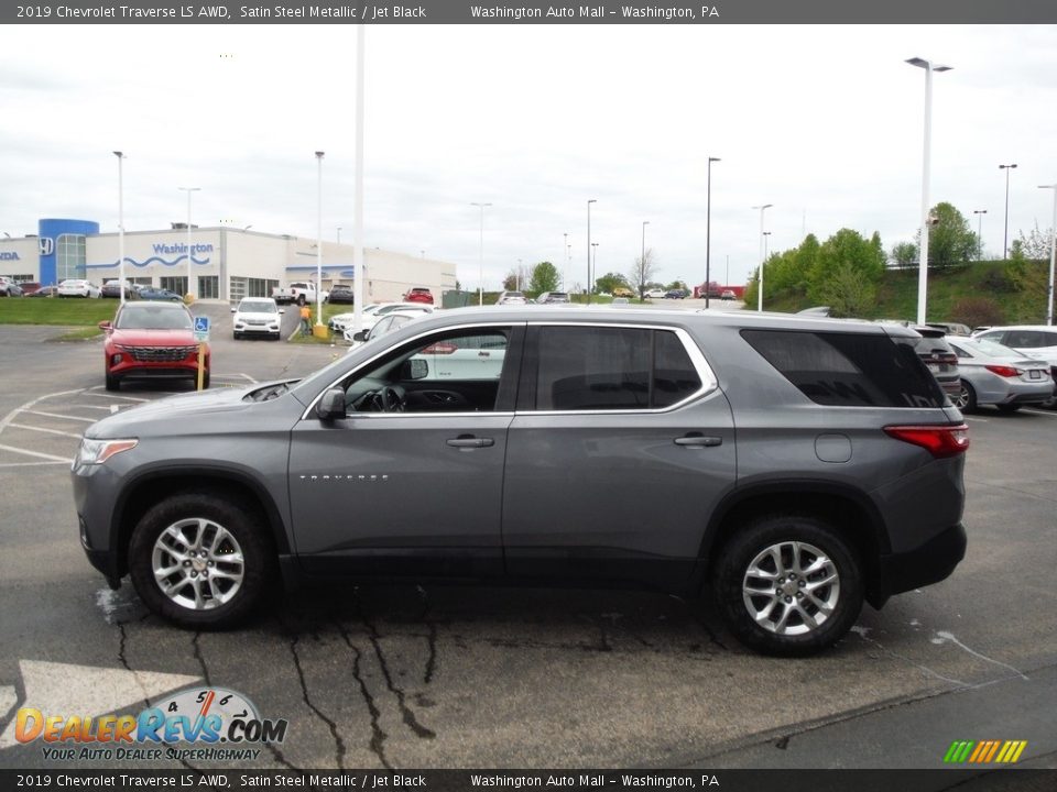 2019 Chevrolet Traverse LS AWD Satin Steel Metallic / Jet Black Photo #6