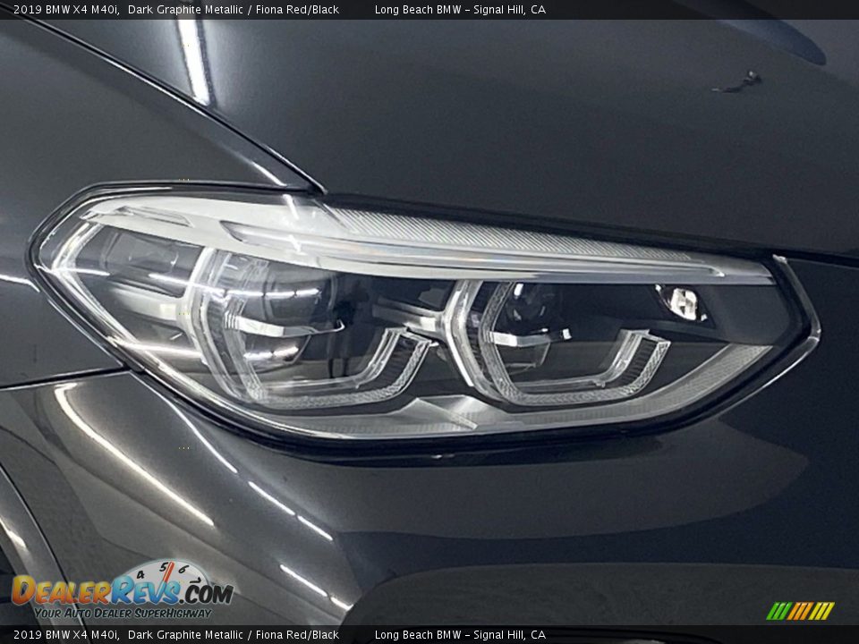 2019 BMW X4 M40i Dark Graphite Metallic / Fiona Red/Black Photo #6