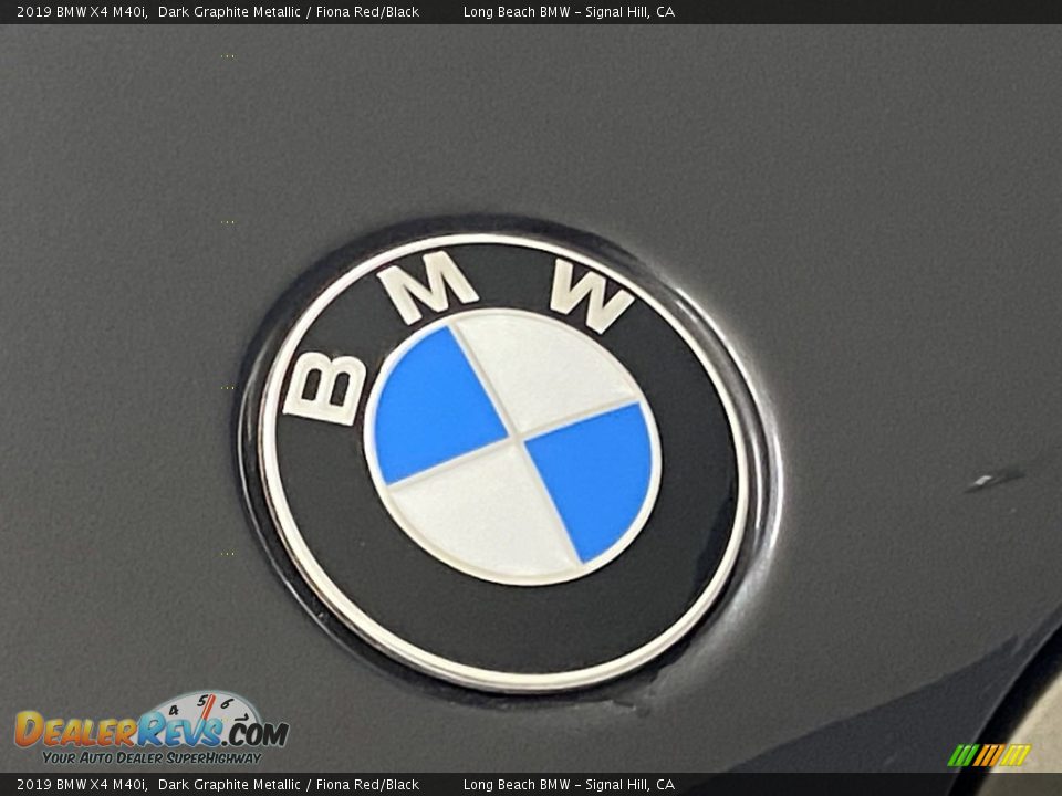 2019 BMW X4 M40i Dark Graphite Metallic / Fiona Red/Black Photo #7