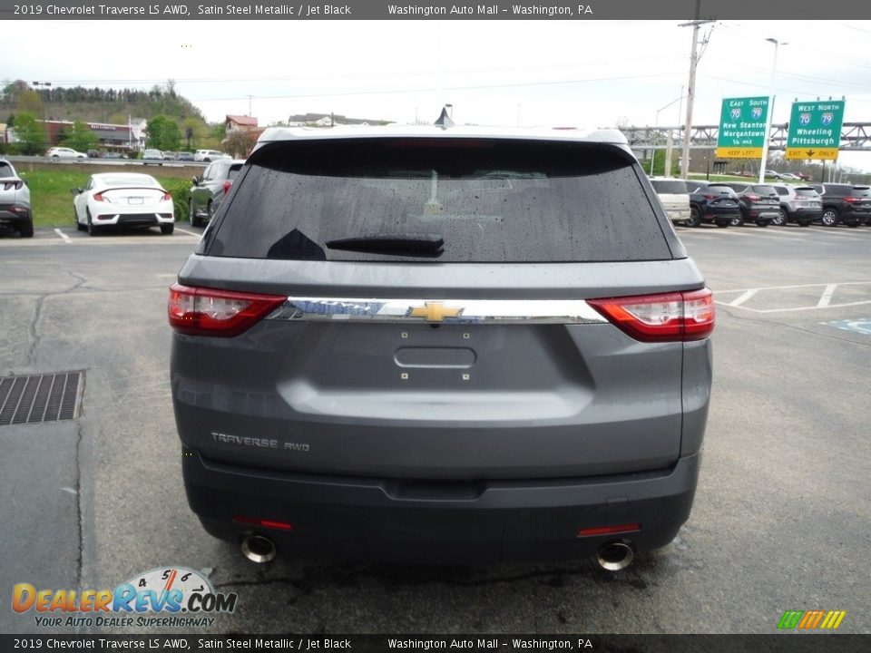 2019 Chevrolet Traverse LS AWD Satin Steel Metallic / Jet Black Photo #9