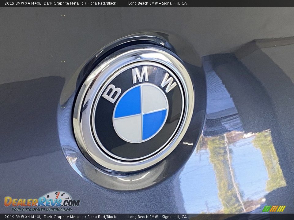 2019 BMW X4 M40i Dark Graphite Metallic / Fiona Red/Black Photo #9