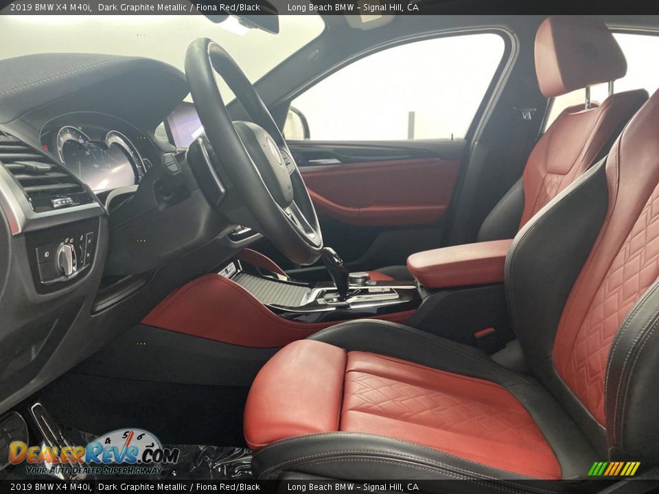 2019 BMW X4 M40i Dark Graphite Metallic / Fiona Red/Black Photo #17