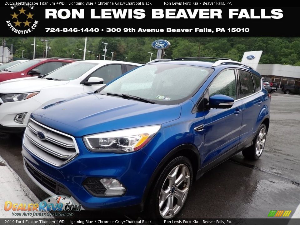 2019 Ford Escape Titanium 4WD Lightning Blue / Chromite Gray/Charcoal Black Photo #1