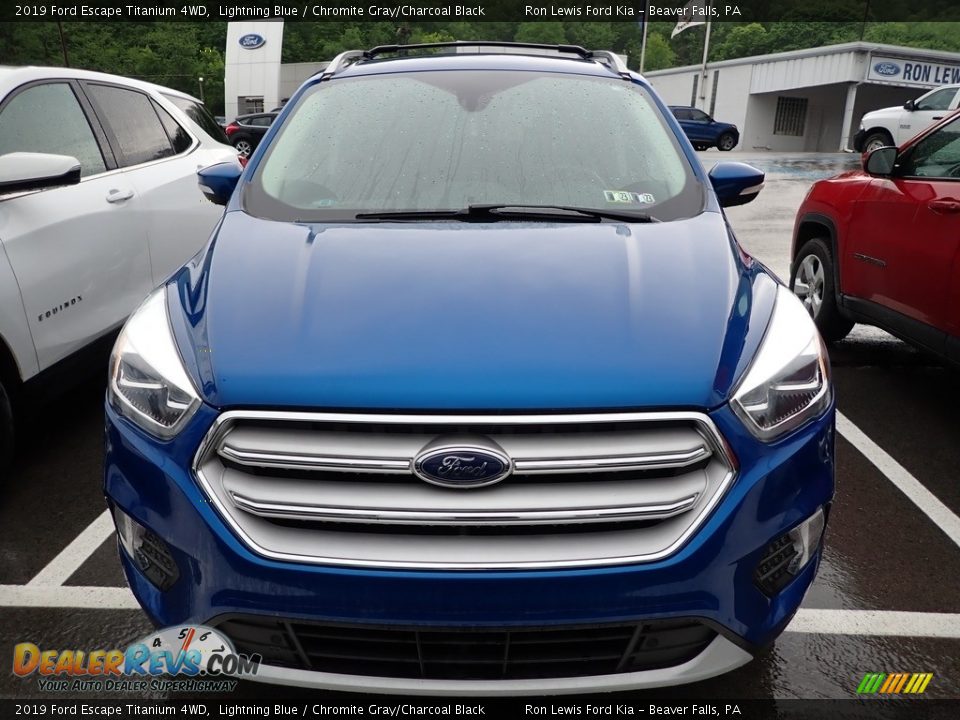 2019 Ford Escape Titanium 4WD Lightning Blue / Chromite Gray/Charcoal Black Photo #2