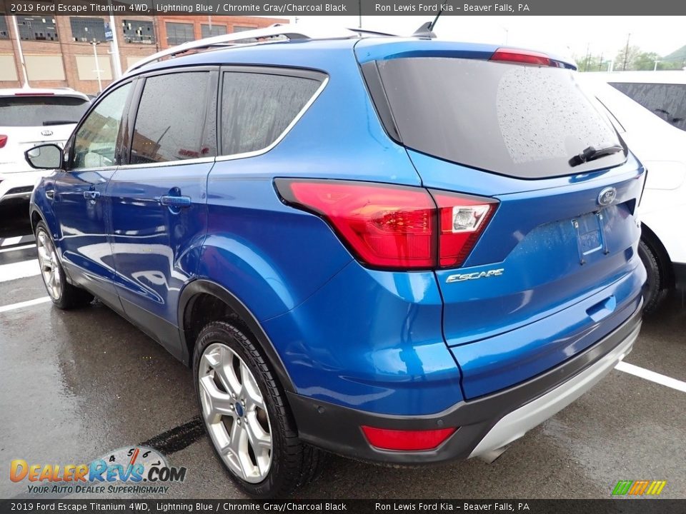 2019 Ford Escape Titanium 4WD Lightning Blue / Chromite Gray/Charcoal Black Photo #3