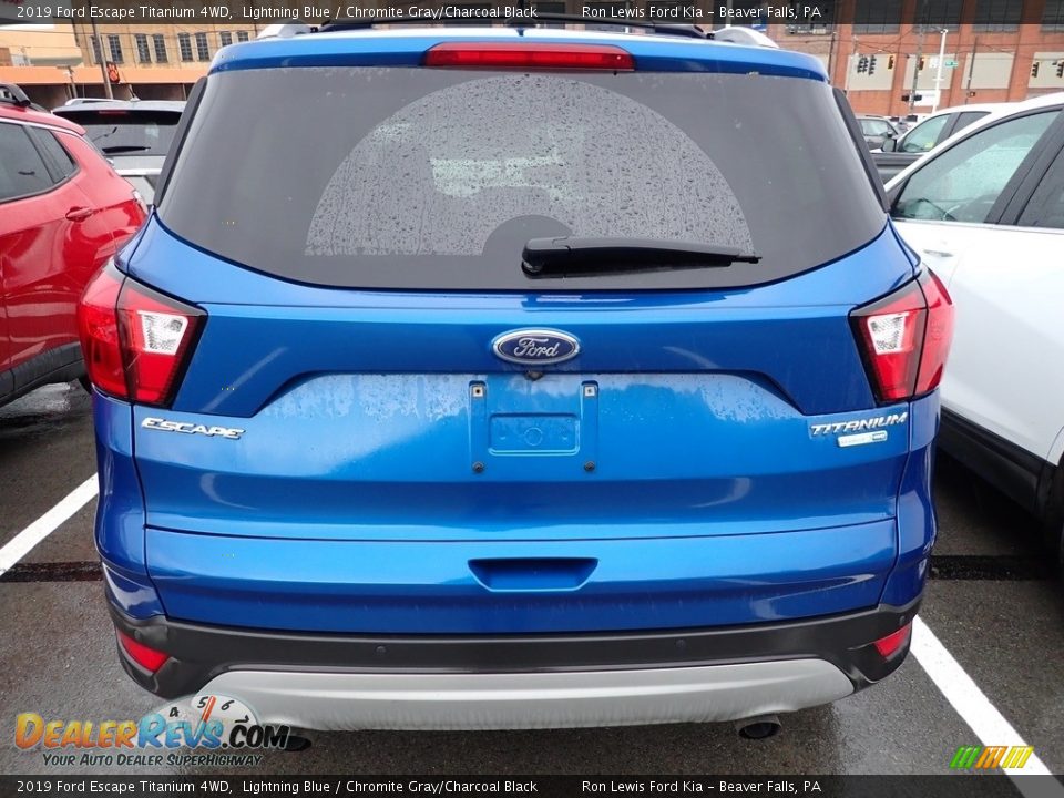 2019 Ford Escape Titanium 4WD Lightning Blue / Chromite Gray/Charcoal Black Photo #4