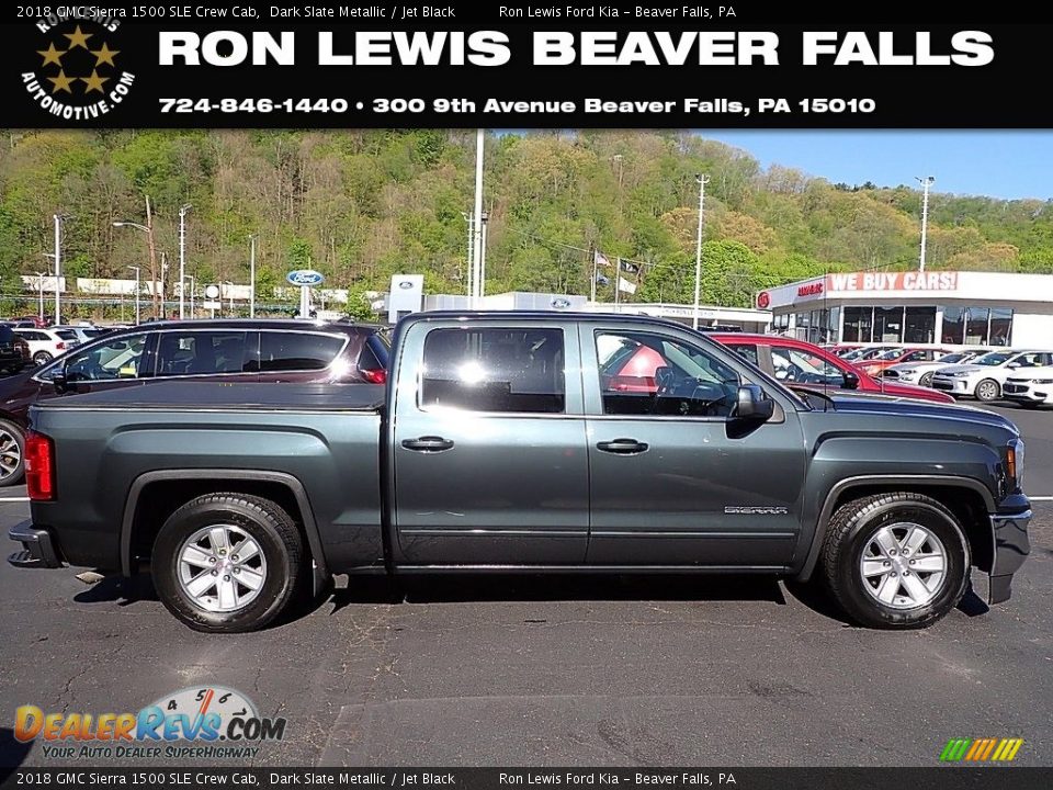 2018 GMC Sierra 1500 SLE Crew Cab Dark Slate Metallic / Jet Black Photo #1