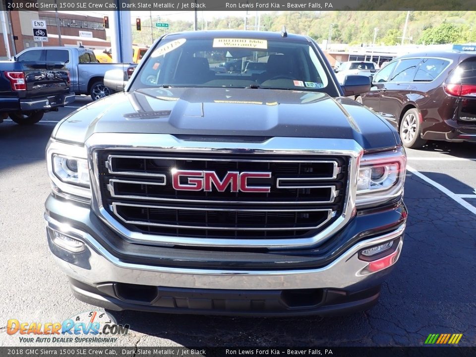 2018 GMC Sierra 1500 SLE Crew Cab Dark Slate Metallic / Jet Black Photo #3