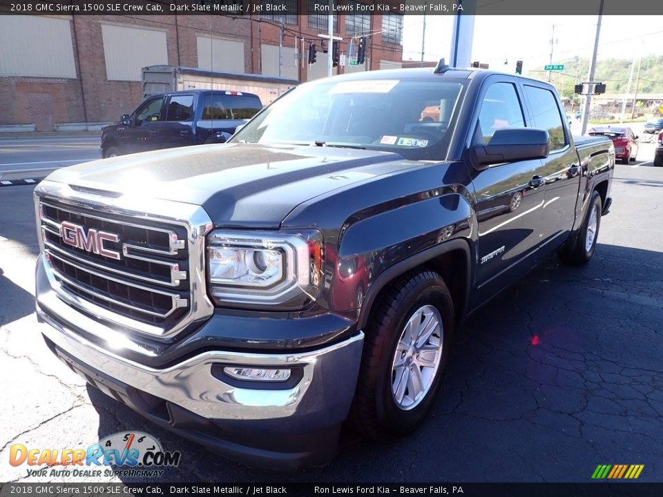 2018 GMC Sierra 1500 SLE Crew Cab Dark Slate Metallic / Jet Black Photo #4
