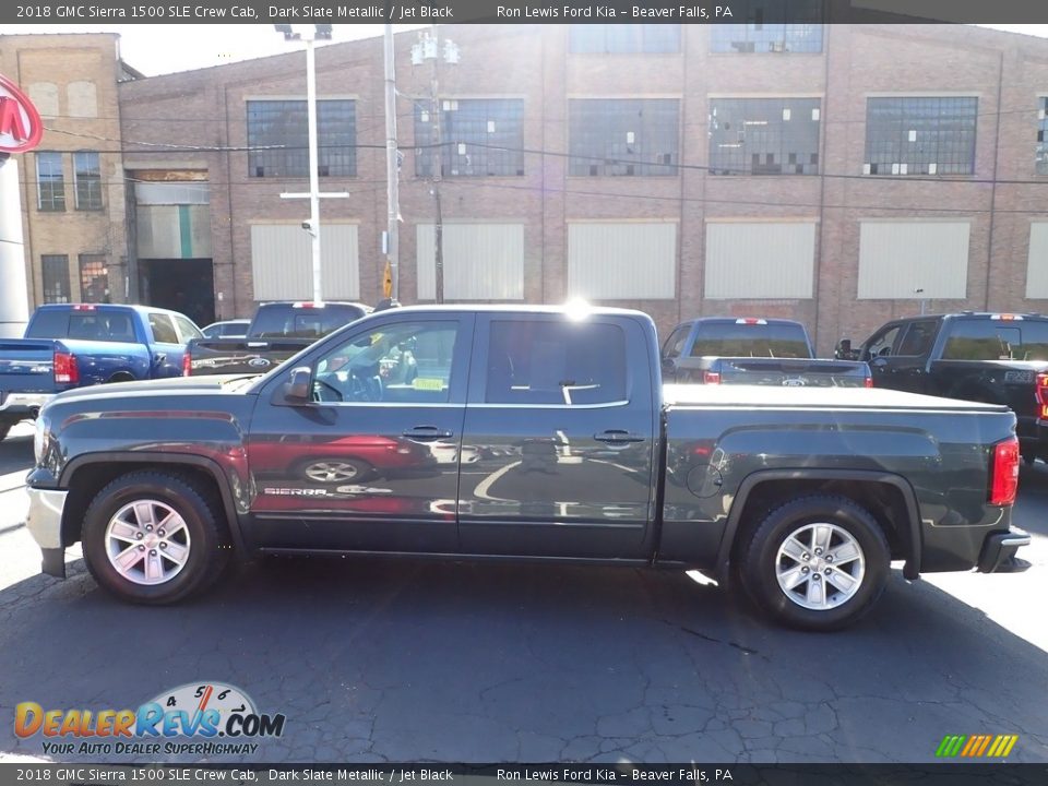 2018 GMC Sierra 1500 SLE Crew Cab Dark Slate Metallic / Jet Black Photo #5
