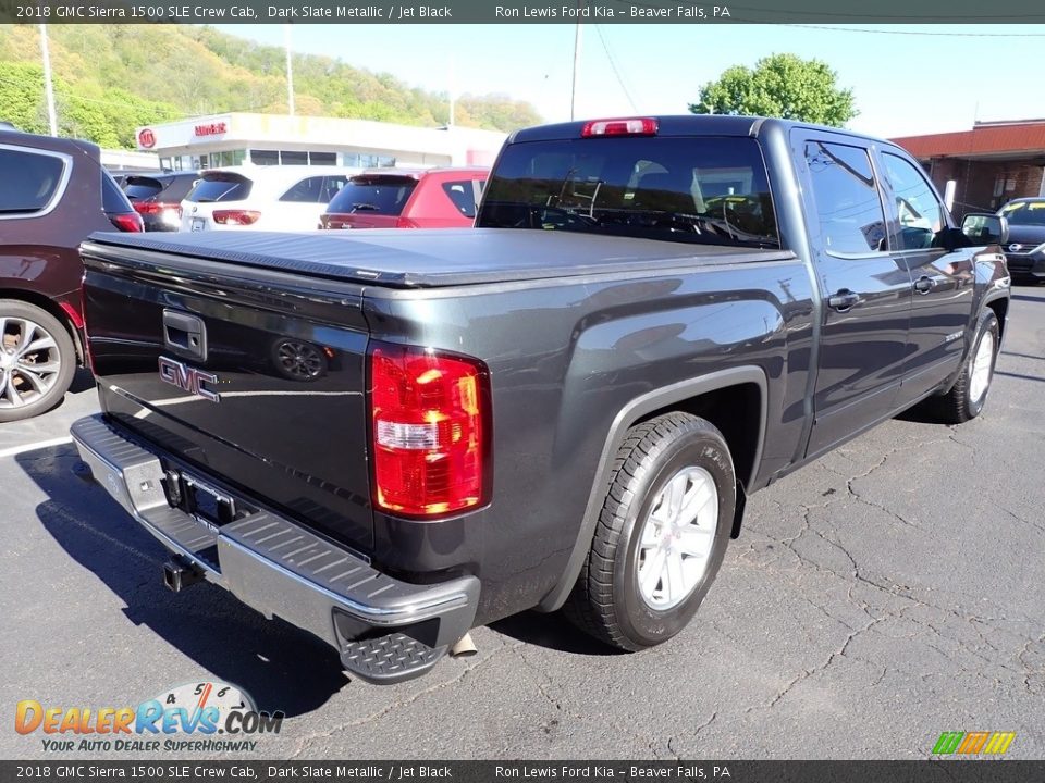 2018 GMC Sierra 1500 SLE Crew Cab Dark Slate Metallic / Jet Black Photo #8