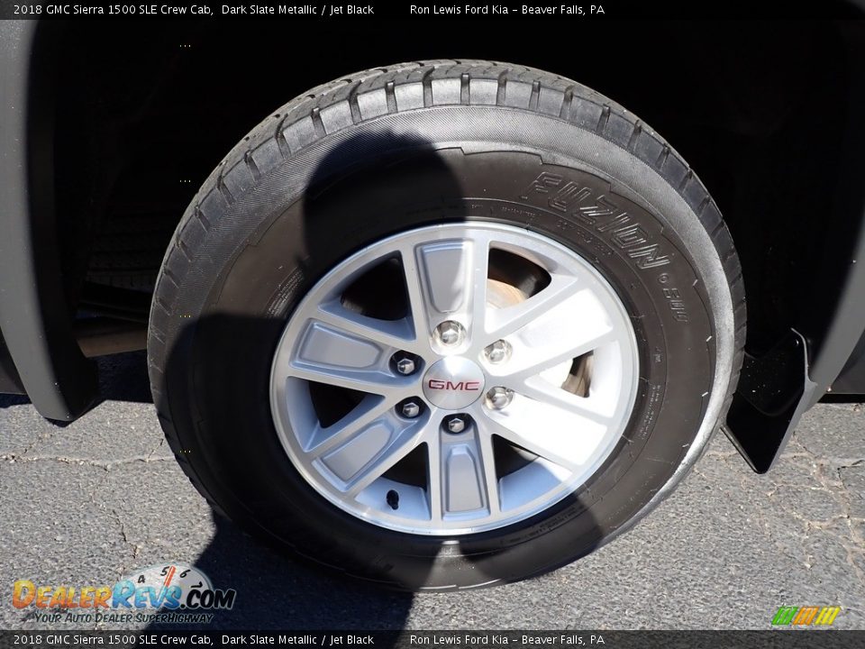 2018 GMC Sierra 1500 SLE Crew Cab Dark Slate Metallic / Jet Black Photo #9