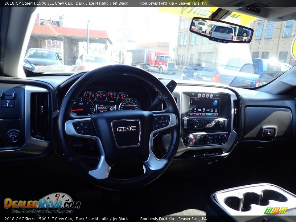 2018 GMC Sierra 1500 SLE Crew Cab Dark Slate Metallic / Jet Black Photo #13