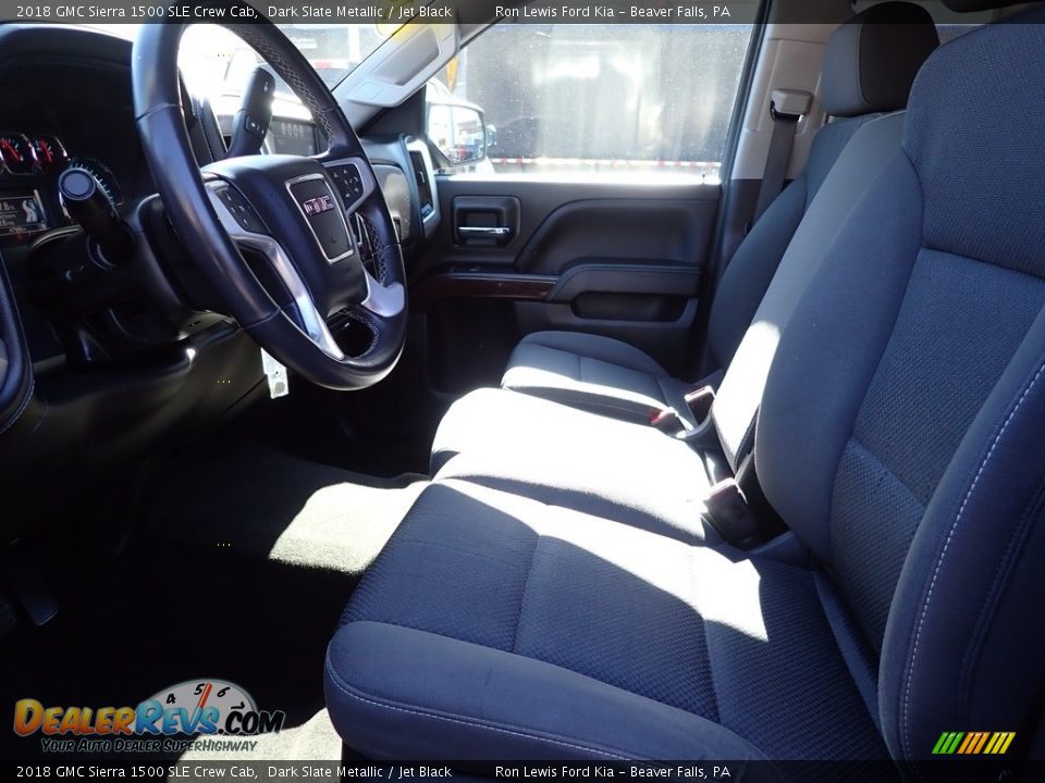 2018 GMC Sierra 1500 SLE Crew Cab Dark Slate Metallic / Jet Black Photo #14