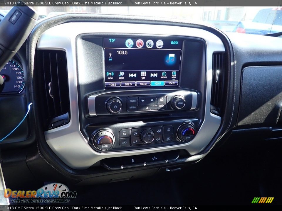 2018 GMC Sierra 1500 SLE Crew Cab Dark Slate Metallic / Jet Black Photo #16