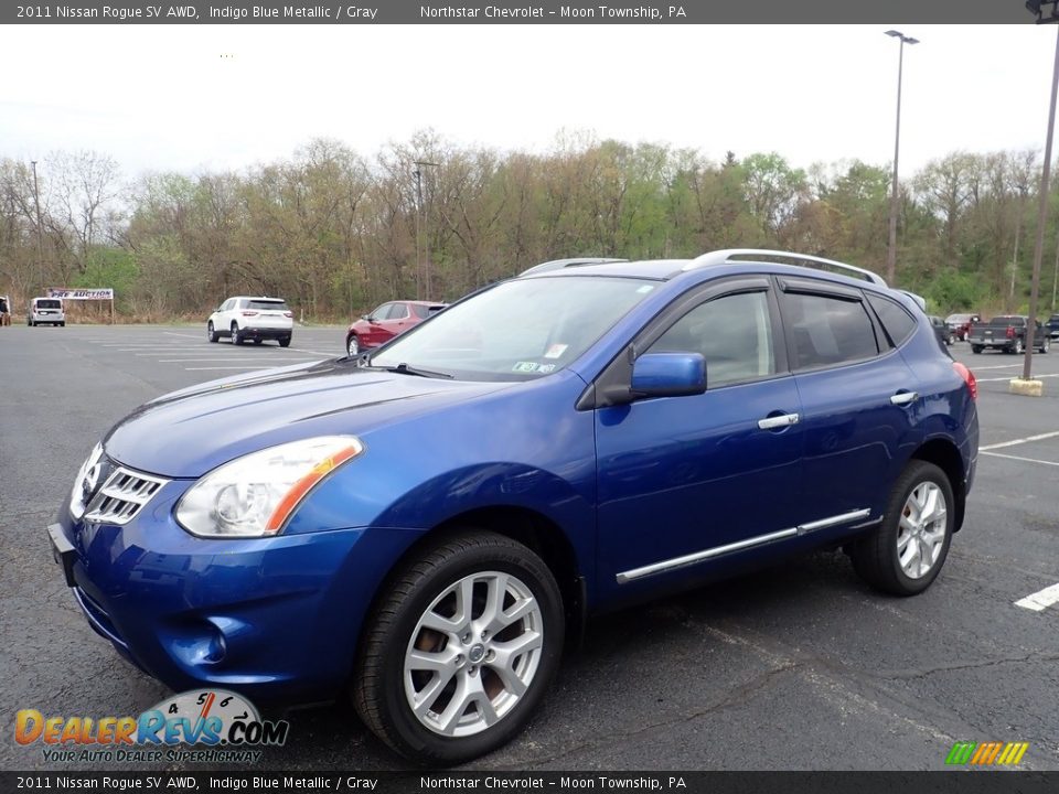 2011 Nissan Rogue SV AWD Indigo Blue Metallic / Gray Photo #1