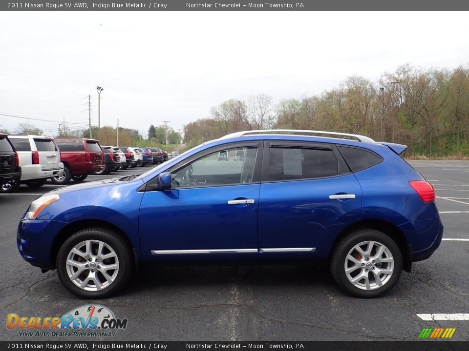 2011 Nissan Rogue SV AWD Indigo Blue Metallic / Gray Photo #2