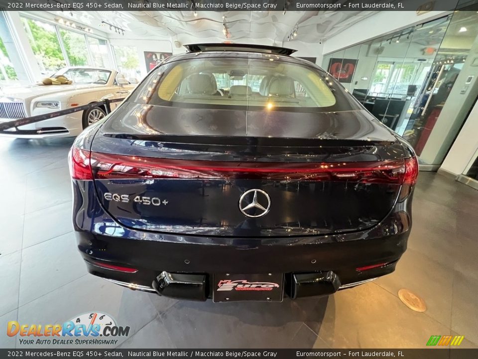 2022 Mercedes-Benz EQS 450+ Sedan Nautical Blue Metallic / Macchiato Beige/Space Gray Photo #12