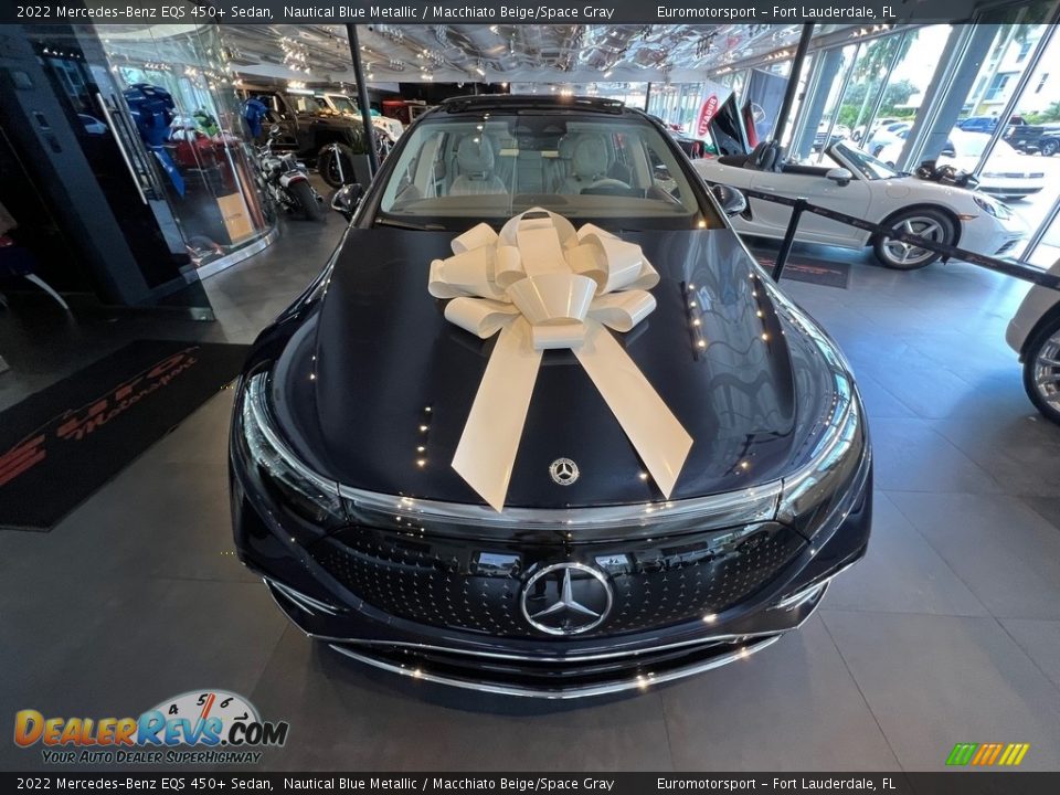 2022 Mercedes-Benz EQS 450+ Sedan Nautical Blue Metallic / Macchiato Beige/Space Gray Photo #13