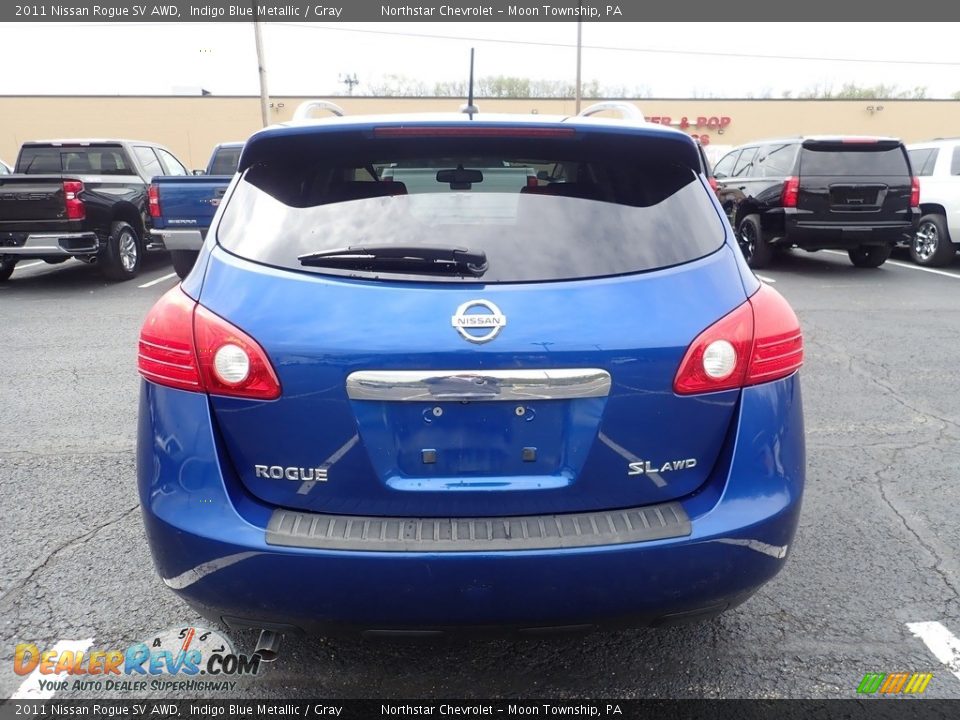 2011 Nissan Rogue SV AWD Indigo Blue Metallic / Gray Photo #4