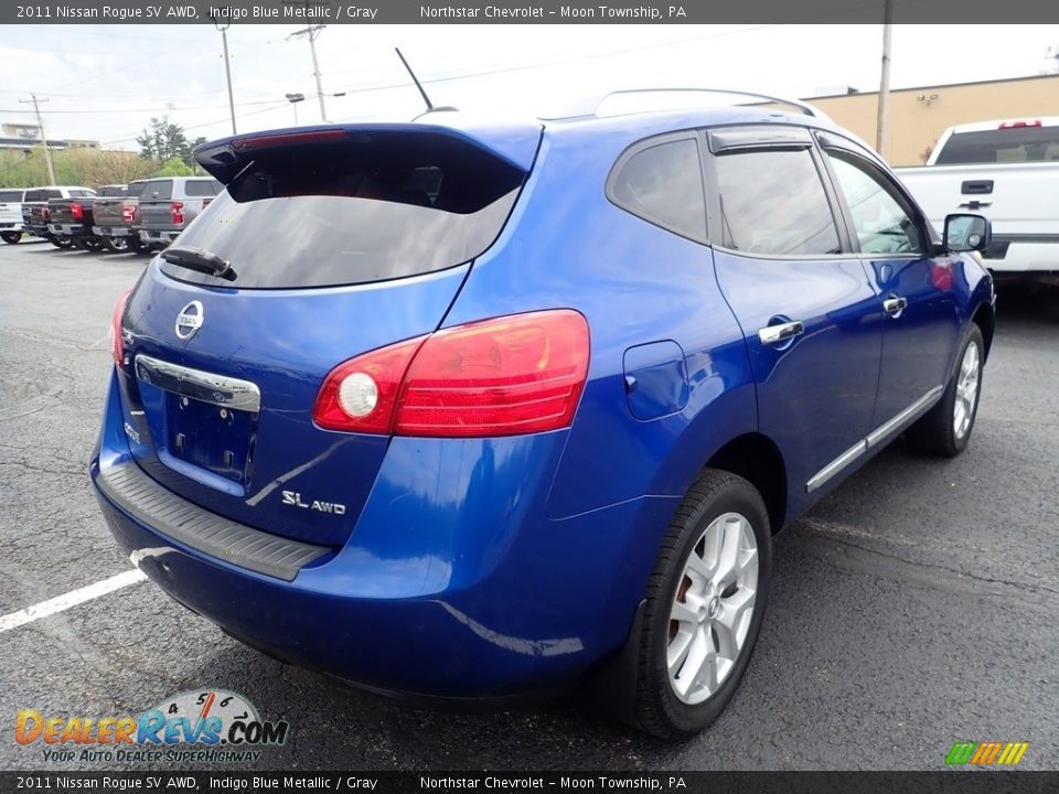 2011 Nissan Rogue SV AWD Indigo Blue Metallic / Gray Photo #5
