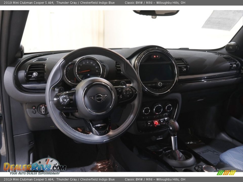 2019 Mini Clubman Cooper S All4 Thunder Gray / Chesterfield Indigo Blue Photo #6