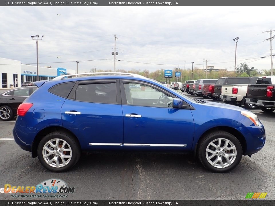 2011 Nissan Rogue SV AWD Indigo Blue Metallic / Gray Photo #6