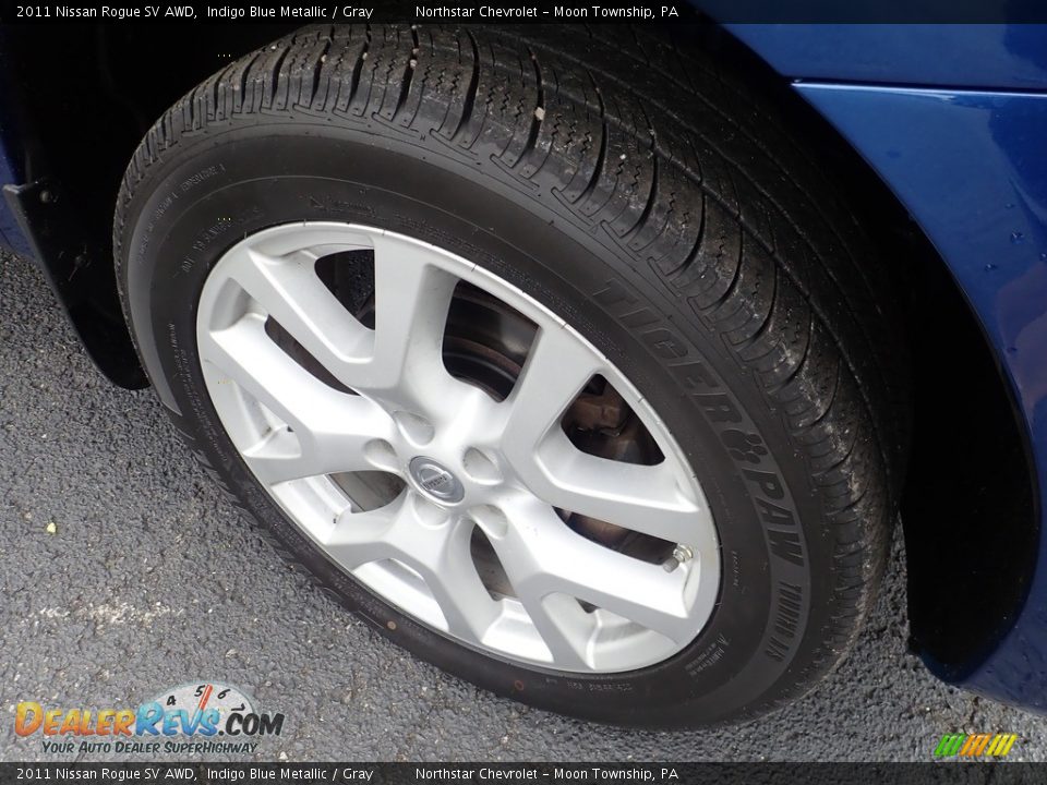 2011 Nissan Rogue SV AWD Indigo Blue Metallic / Gray Photo #9