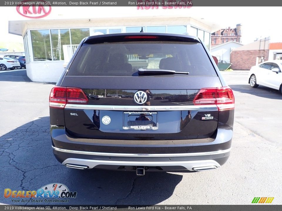 2019 Volkswagen Atlas SEL 4Motion Deep Black Pearl / Shetland Photo #7