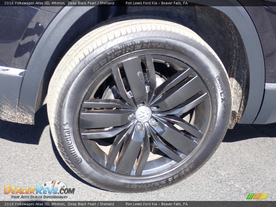 2019 Volkswagen Atlas SEL 4Motion Deep Black Pearl / Shetland Photo #9