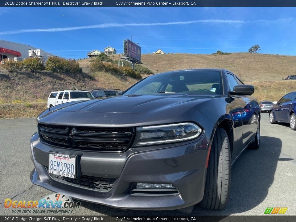 2018 Dodge Charger SXT Plus Destroyer Gray / Black Photo #3