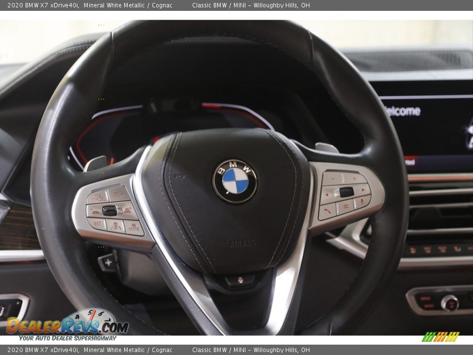 2020 BMW X7 xDrive40i Mineral White Metallic / Cognac Photo #7