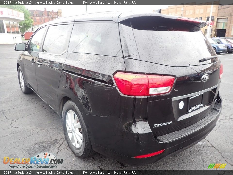 2017 Kia Sedona LX Aurora Black / Camel Beige Photo #6