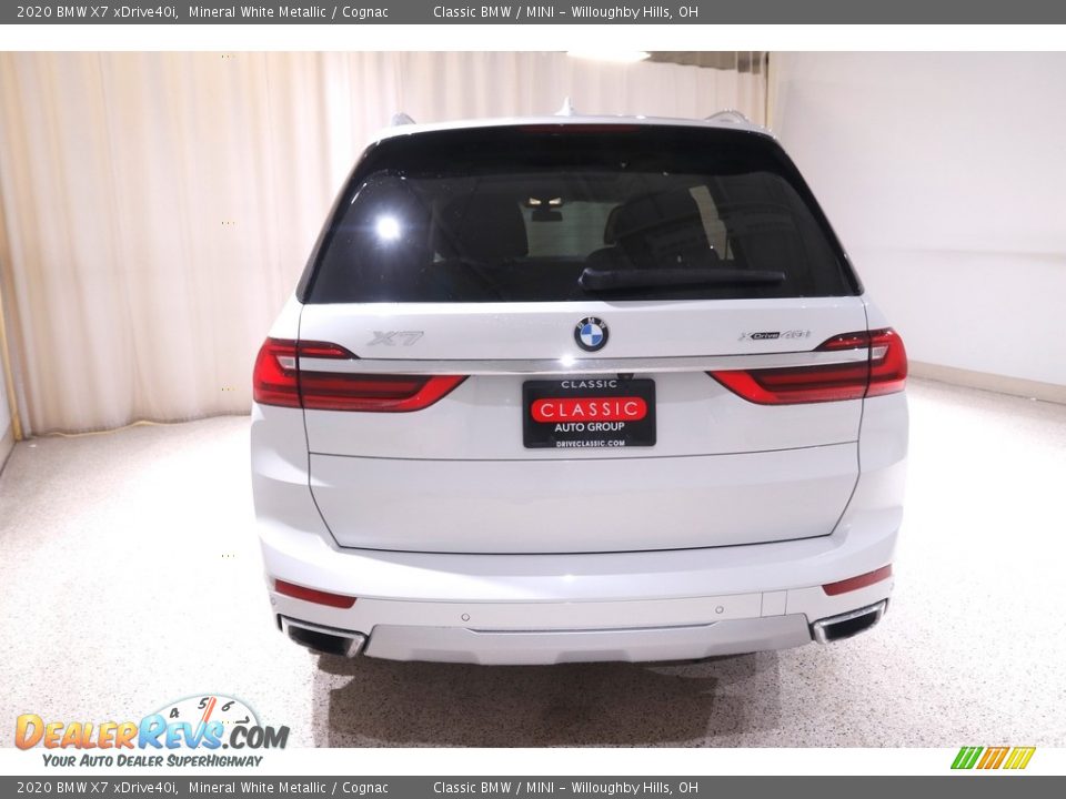 2020 BMW X7 xDrive40i Mineral White Metallic / Cognac Photo #22