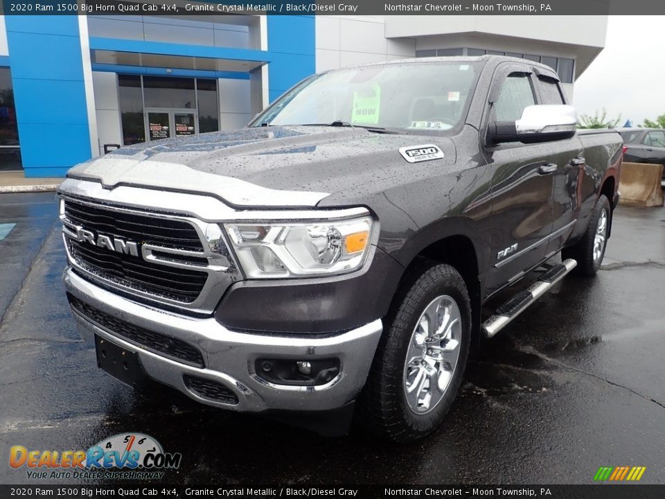 2020 Ram 1500 Big Horn Quad Cab 4x4 Granite Crystal Metallic / Black/Diesel Gray Photo #2