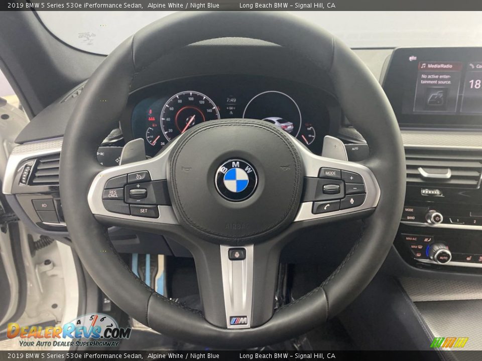 2019 BMW 5 Series 530e iPerformance Sedan Alpine White / Night Blue Photo #17