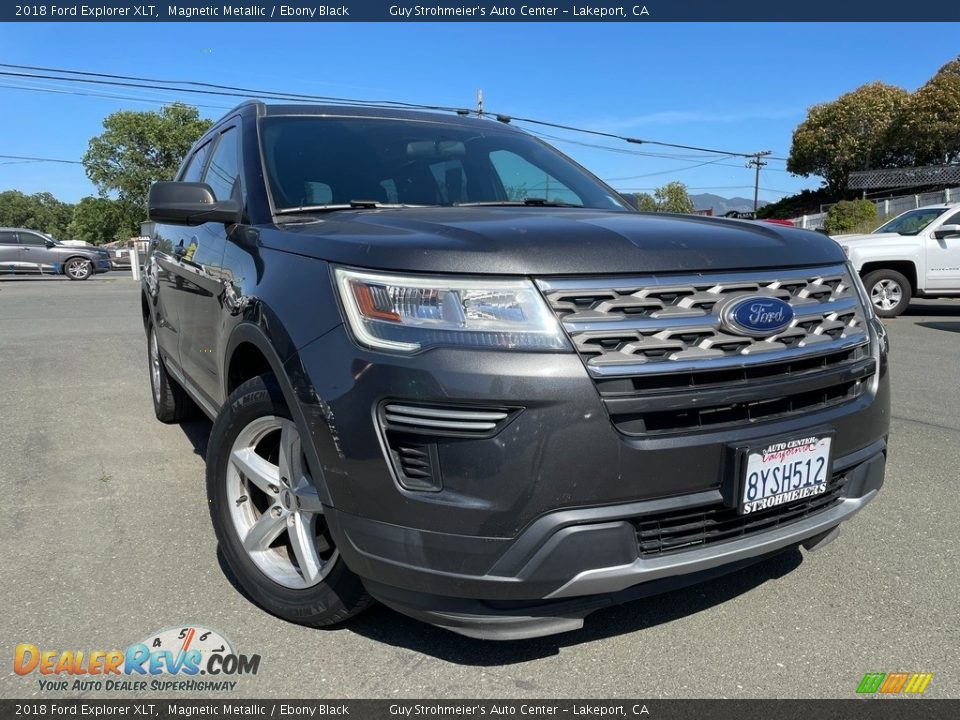 2018 Ford Explorer XLT Magnetic Metallic / Ebony Black Photo #1