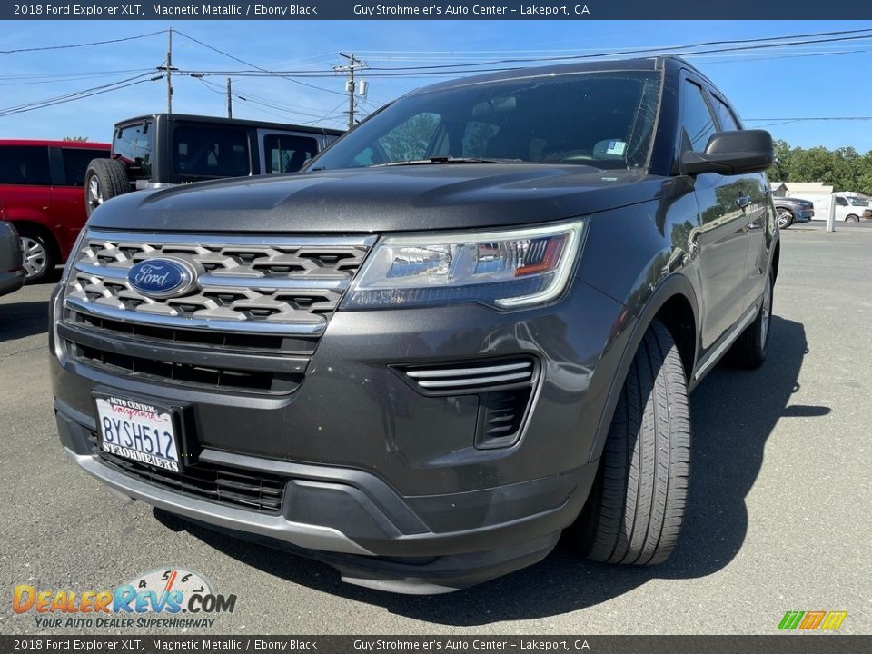 2018 Ford Explorer XLT Magnetic Metallic / Ebony Black Photo #3