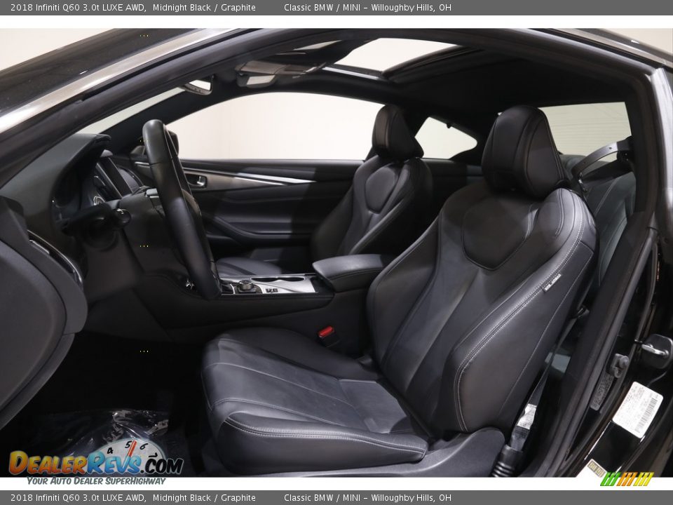 Graphite Interior - 2018 Infiniti Q60 3.0t LUXE AWD Photo #5