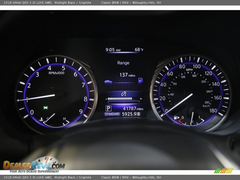 2018 Infiniti Q60 3.0t LUXE AWD Gauges Photo #8