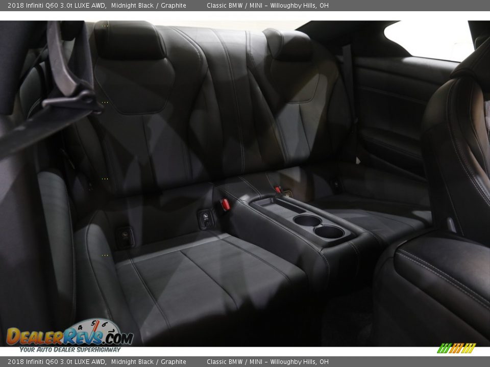 Rear Seat of 2018 Infiniti Q60 3.0t LUXE AWD Photo #18